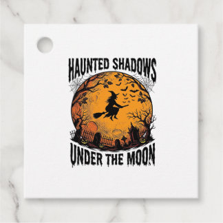 Halloween Moon Häxa Vintage Skräckinjagande Natt T Gåvor Etiketter