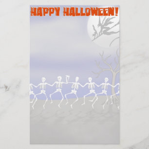 Halloween Moonlit Party Scene Brevpapper