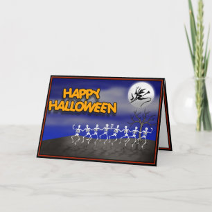 Halloween Moonlit Party Scene Kort
