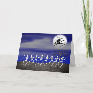 Halloween Moonlit Party Scene Kort
