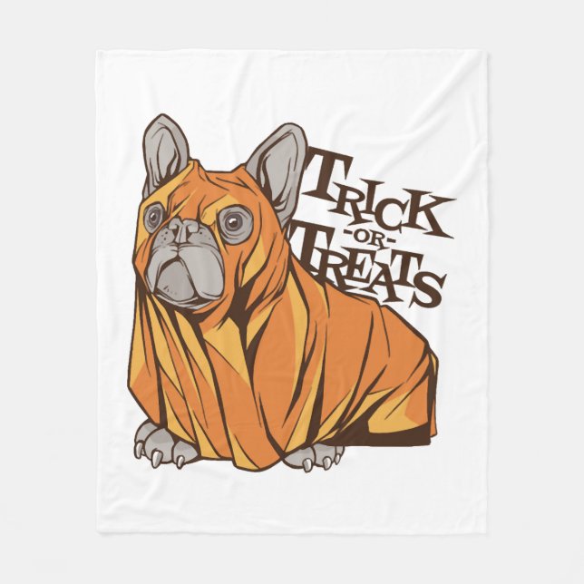 Halloween mops fleecefilt (Framsidan)