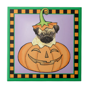 Halloween mops kakelplatta