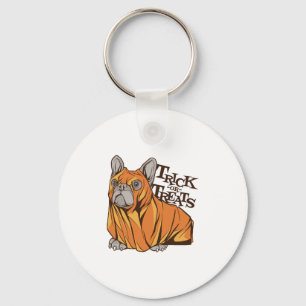 Halloween mops nyckelring