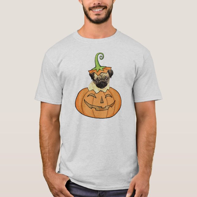 Halloween mops t-shirt (Framsida)