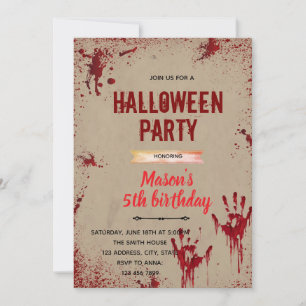 Halloween mördare party inbjudan