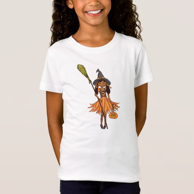 Halloween mörk-flickor t-shirt (Framsida)
