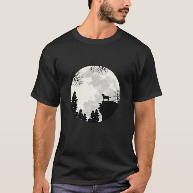 Halloween Mörk Måne T Shirt (Framsida)