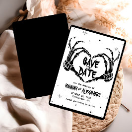 Halloween Mörk Moody Gothic Bröllop Spara Datumet