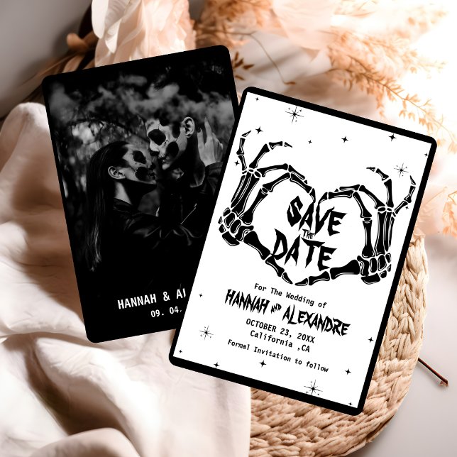 Halloween Mörk Moody Gothic Bröllop Spara Datumet (Skapare uppladdad)