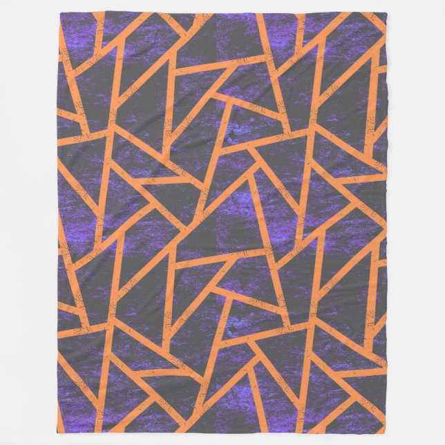 Halloween mosaic patern fleecefilt (Framsidan)