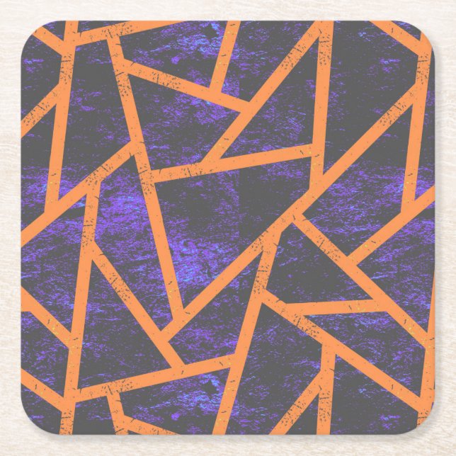 Halloween mosaic patern underlägg papper kvadrat (Framsidan)