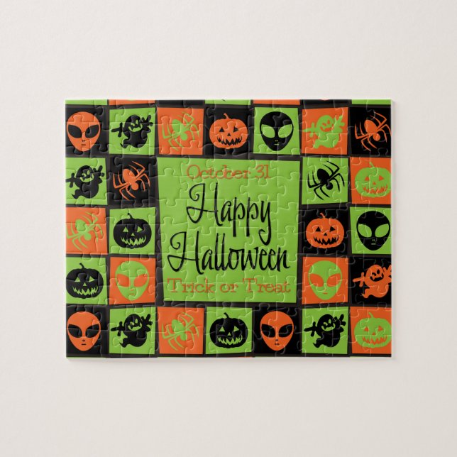 Halloween mosaic pussel (Horisontell)