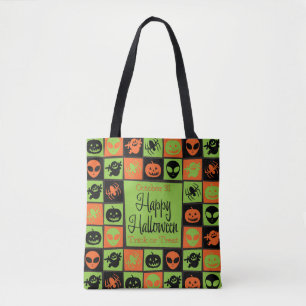 Halloween mosaic tygkasse