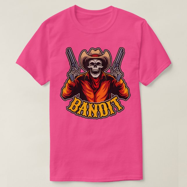 Halloween Motif-död cowboy med skal T Shirt (Design framsida)