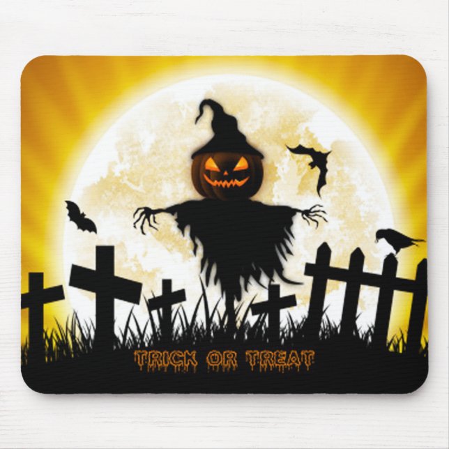 Halloween Mouse pad/Bus eller godis Musmatta (Framsidan)