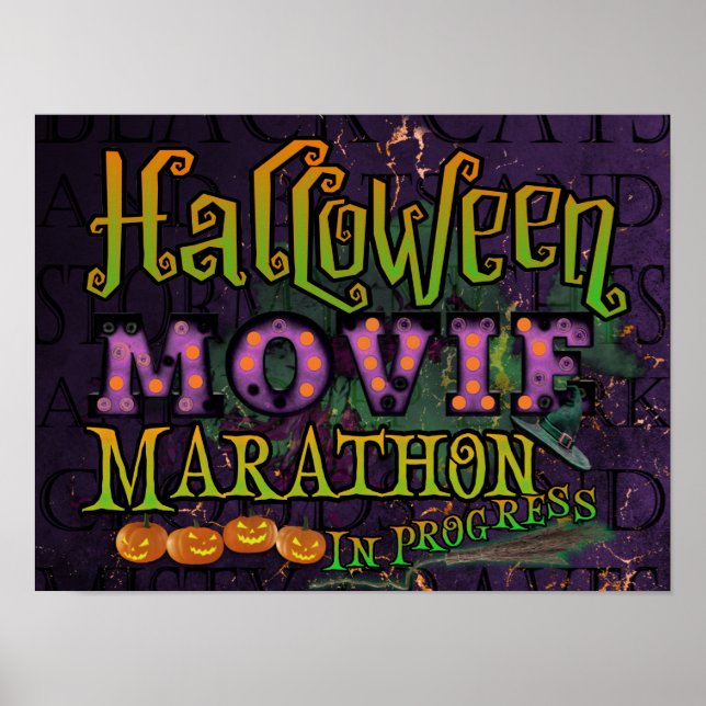 Halloween Movie Marathon under förloppsmarkeringen Poster (Framsidan)