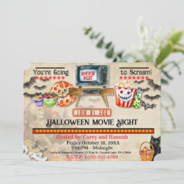 Halloween Movie Night-inbjudan Inbjudningar