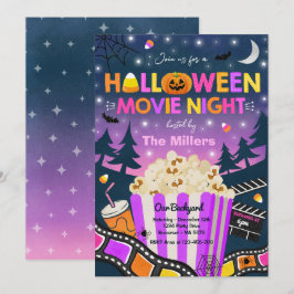 Halloween Movie Night Party Halloween Spooktacular Inbjudningar