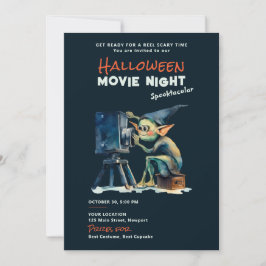 Halloween Movie Night Spooktacular Gremlin Mörk Inbjudningar
