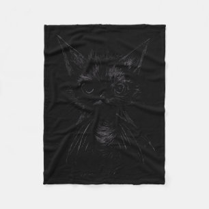 Halloween Mpy Svart Kittens I Fladdermus Kostym Fleecefilt