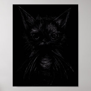 Halloween Mpy Svart Kittens I Fladdermus Kostym Poster