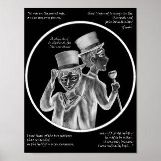 Halloween Mr. Hyde and Dr. Jekyll Gothic Art Print Poster