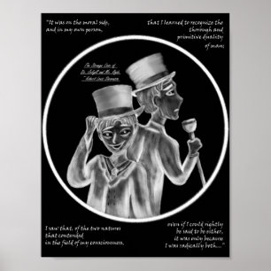 Halloween Mr. Hyde och Dr. Jekyll gotisk konsttryc Poster