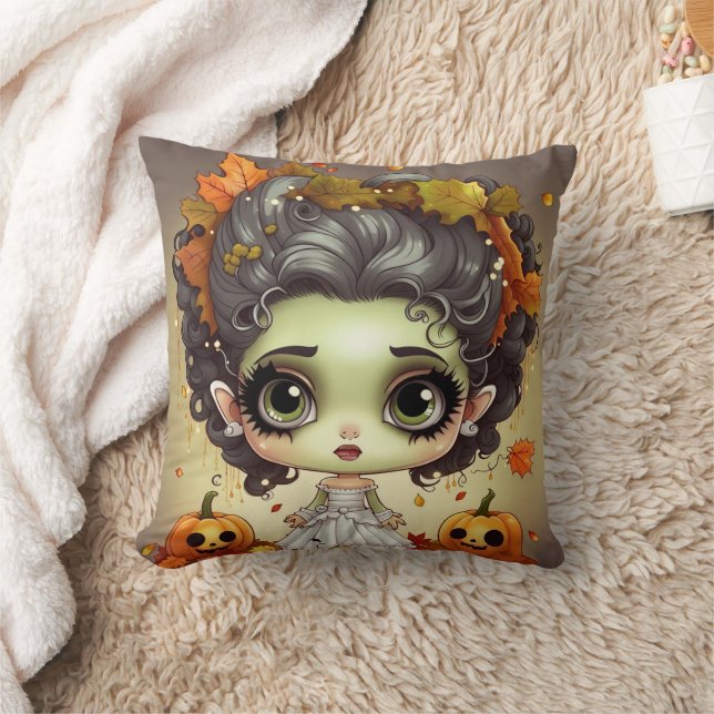 Halloween Ms Frankenstein Kudde (Filt)