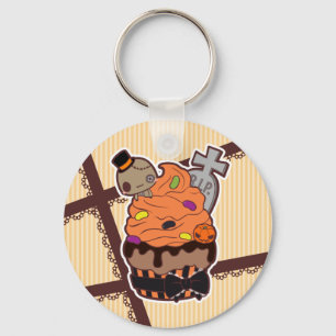 Halloween muffin nyckelring