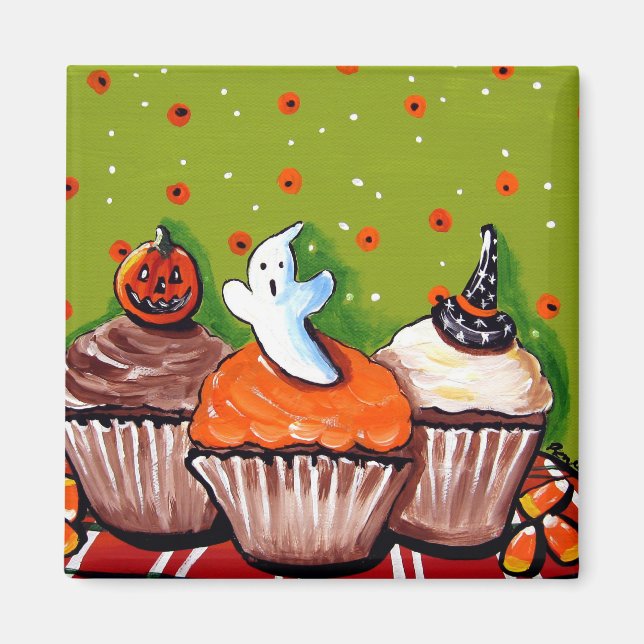 Halloween Muffinss Magnet (Framsidan)