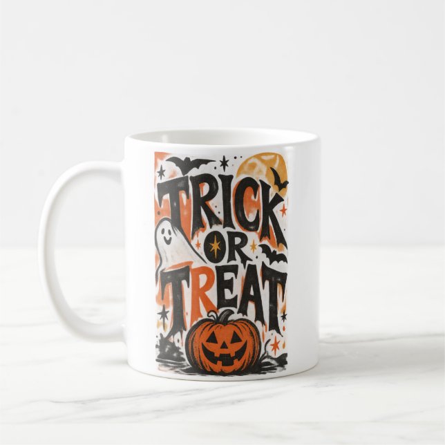 Halloween-mugg bus eller bös kaffemugg (Vänster)