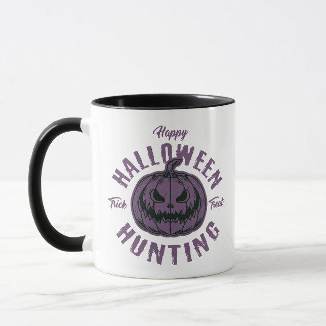 Halloween-mugg för pumpajakt – spöklik lur  mugg (Vänster)