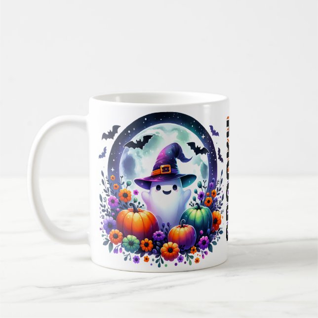 Halloween Mugg med Cute Ghost (Vänster)