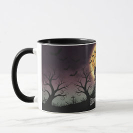 Halloween-mugg med spökhus mugg