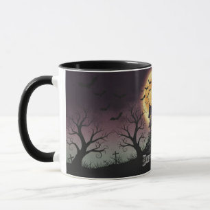 Halloween-mugg med spökhus mugg