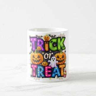 Halloween-mugg med 'Trick or Treat'-spöke och pump Kaffemugg