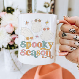 Halloween Mugg Retro Cute Ghost Spooky Season Mugg