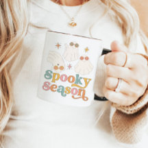 Halloween Mugg Retro Cute Ghost Spooky Season Mugg
