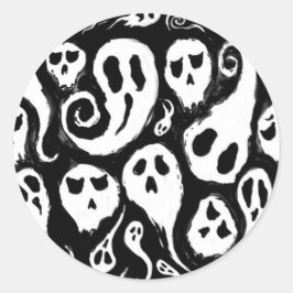 Halloween-mugg Runt Klistermärke