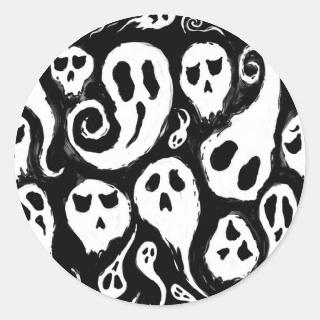  Halloween-mugg  Runt Klistermärke (Framsida)