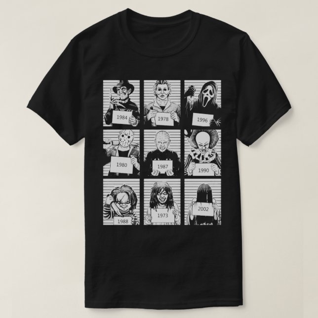 Halloween Mugg Shot Horror Thirt T Shirt (Design framsida)