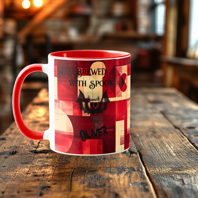 Halloween-mugg - Skum Bat-brygd med spöke Mugg (Skapare uppladdad)