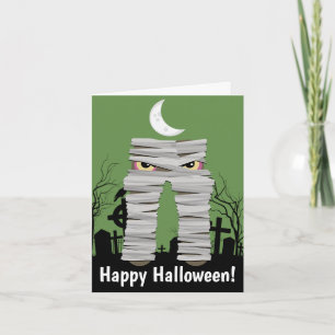 Halloween Mummy Hälsning Kort