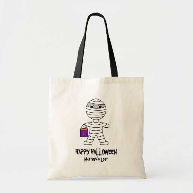 Halloween Mummy Loot Bag Tygkasse (Framsidan)