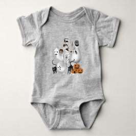 Halloween Mummy med Kattunge och Ghost T Shirt