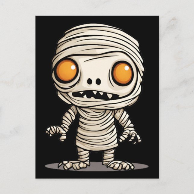 Halloween Mummy-modell Vykort (Framsida)