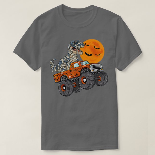 Halloween Mummy Monster Lastbil Boys T Shirt (Design framsida)