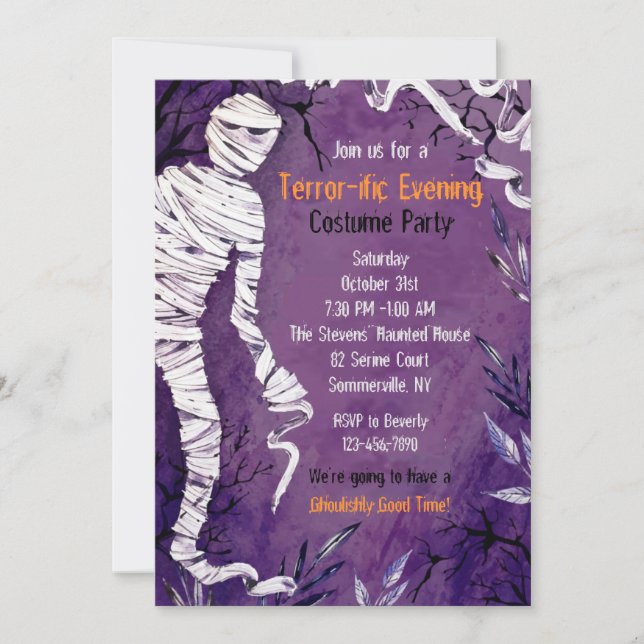 Halloween Mummy Party-inbjudan Inbjudningar (Framsida)