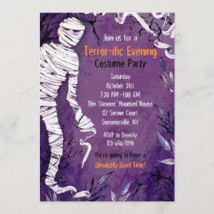 Halloween Mummy Party-inbjudan Inbjudningar