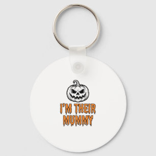 Halloween Mummy Pumpa Vintage Gravyr T-Shirt De Nyckelring
